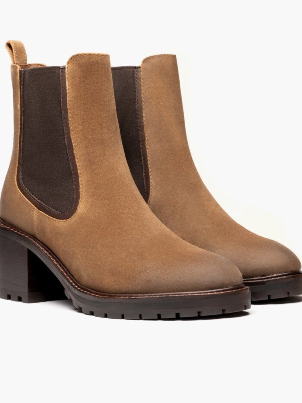 Thursday Boot Company Knockout High Heel Chelsea Boot Safari Suede Size 8